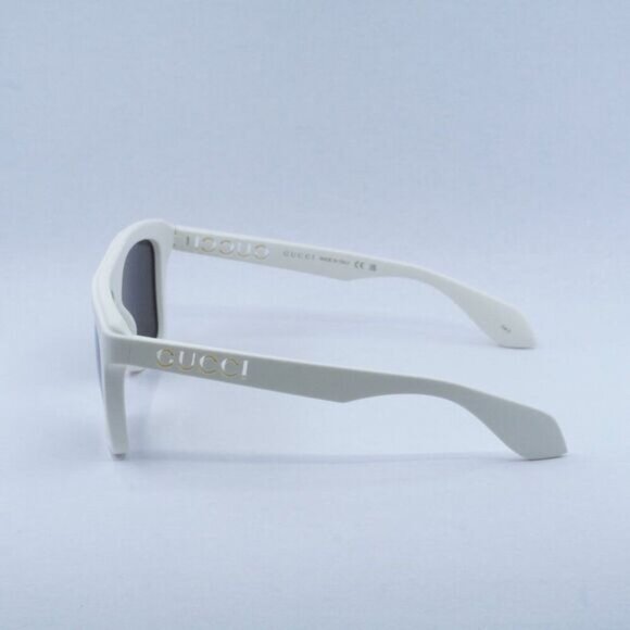 ?️ New Gucci GG1570S 003 Sunglasses - Matte White Frame, Brown Lenses